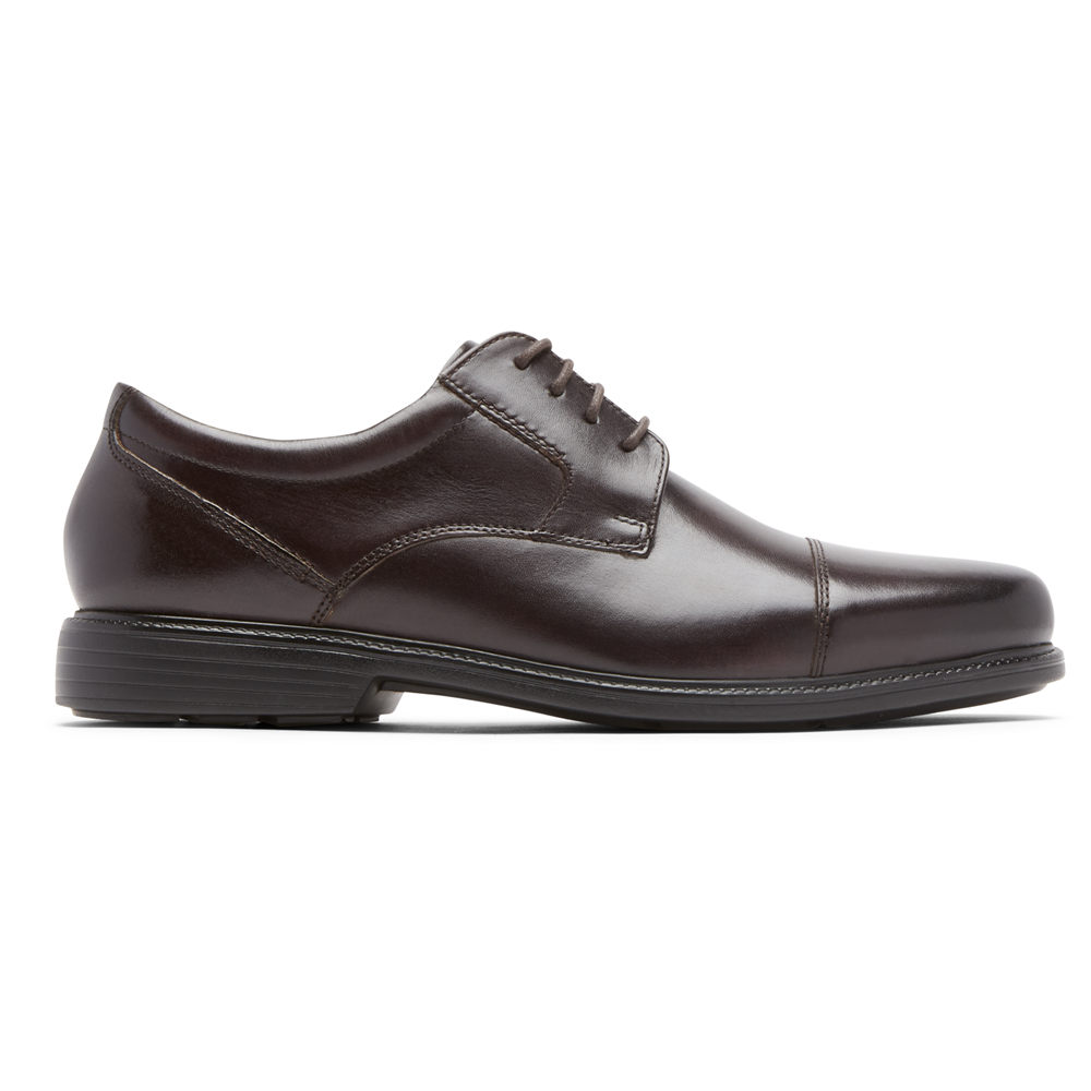 Rockport Oxfords Herre Mørke Brune - Charles Road Cap Toe - XGWU32908